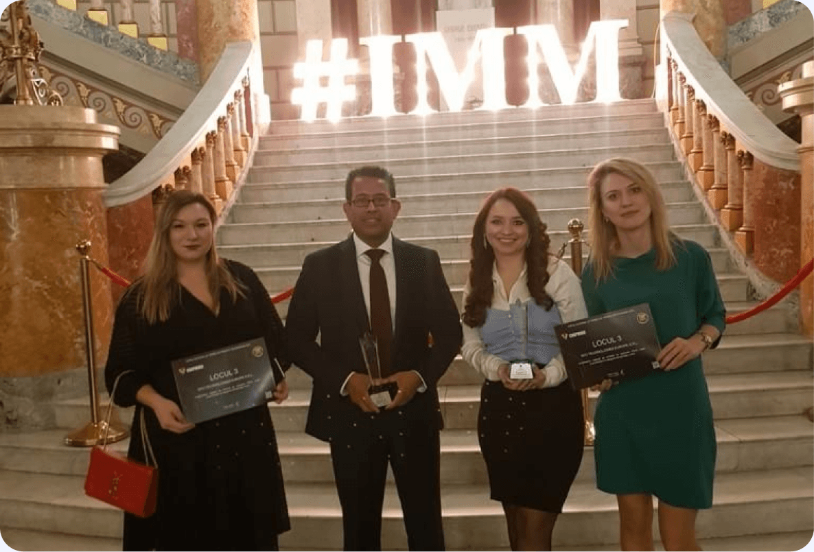 DCV team receiving their awards at the #IMM ceremony